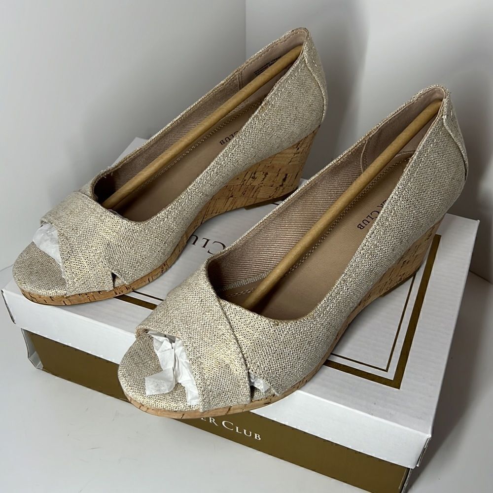 Charter Club Toniie Platino Wedge Sandals size 8.5M - Picture 5 of 8